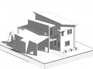 modern villa Modelo 3D