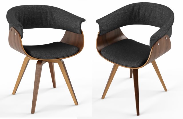 deane upholstered dining chair Modelo 3D .c4d .max .obj .3ds .fbx .stl .blend 