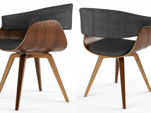 deane upholstered dining chair 3D Model