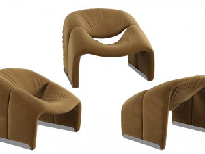 sedia m groovy di pierre paulin Modello 3D