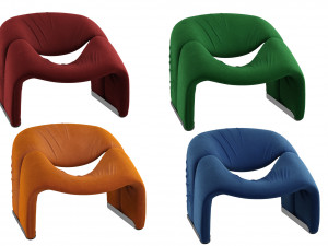 groovy m-chair by pierre paulin 3D Model