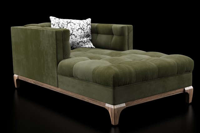dylan chaise - sapphire olive 3D Model .c4d .max .obj .3ds .fbx .stl .blend 