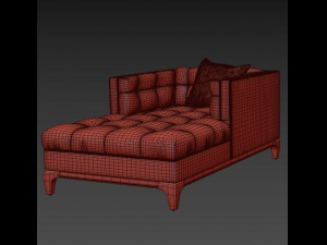 dylan chaise - sapphire olive 3D Model