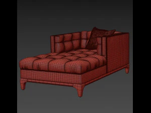 dylan chaise - sapphire olive 3D Model