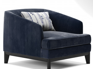 eichholtz monterey midnight blue velvet 3D Model