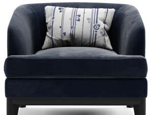 eichholtz monterey midnight blue velvet 3D Model