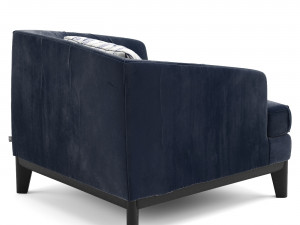 eichholtz monterey midnight blue velvet 3D Model