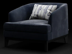 eichholtz monterey midnight blue velvet 3D Model