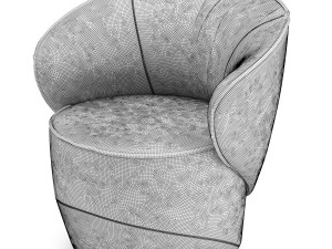 grace swivel armchair by pierangelo sciuto Model 3D