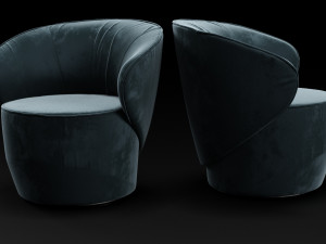 grace swivel armchair by pierangelo sciuto Model 3D