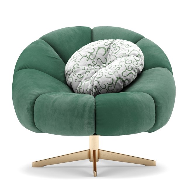 scott swivel armchair 3D Model .c4d .max .obj .3ds .fbx .stl .blend