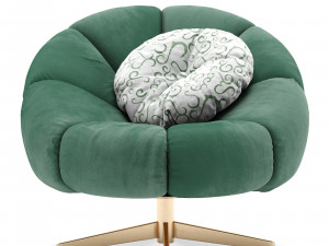 scott swivel armchair 3D Model
