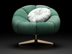 scott swivel armchair 3D Model