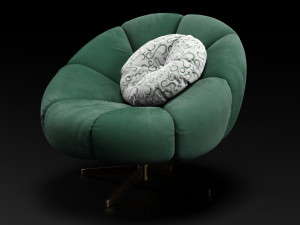 scott swivel armchair 3D Model