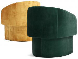 silver orchid lyell velvet accent chair 3D Model