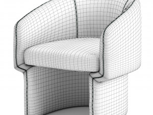 silver orchid lyell velvet accent chair 3D Model