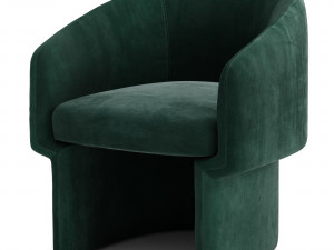 silver orchid lyell velvet accent chair 3D Model
