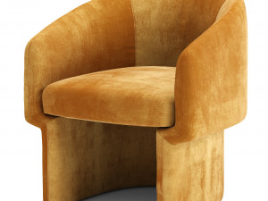 silver orchid lyell velvet accent chair 3D Model