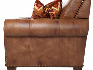 silverado caramel brown leather chair Modelo 3D