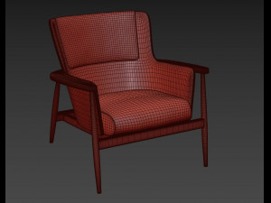 hobsen contrasting upholstery back cushion Modelo 3D