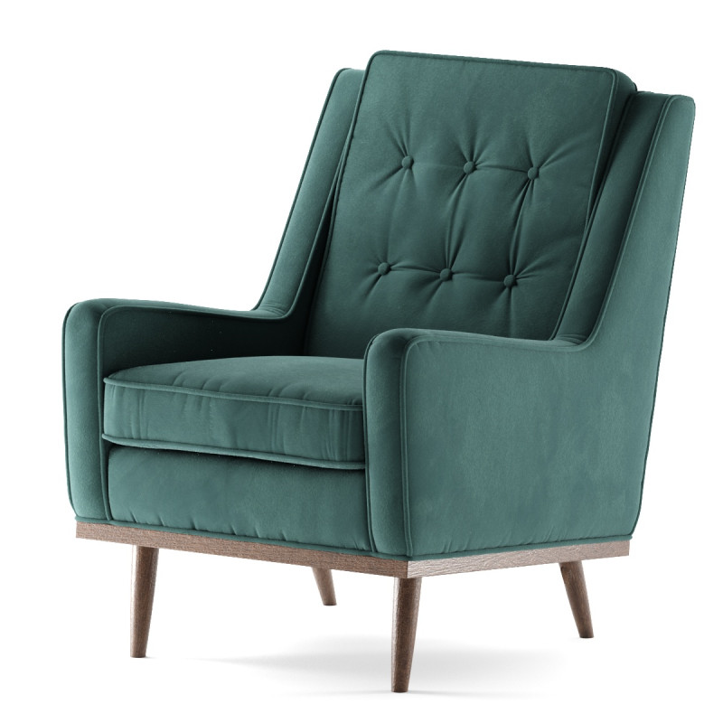 Made Scott Armchair 3D Model .c4d .max .obj .3ds .fbx .stl .blend 