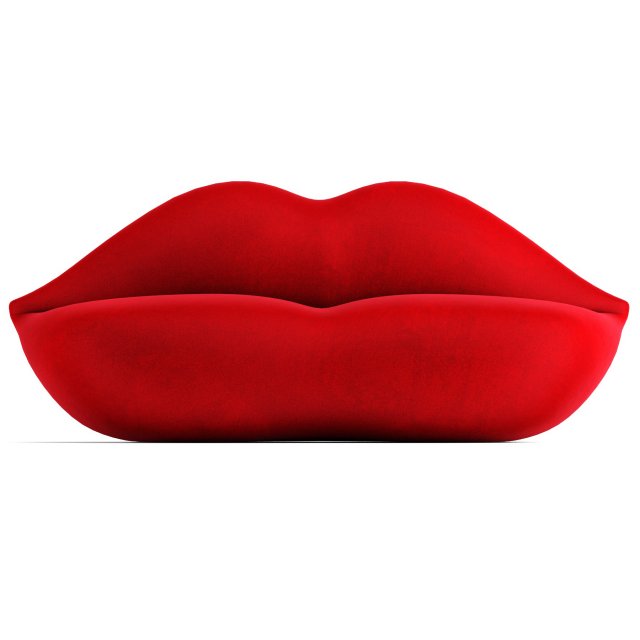 Gufram bocca sofa 3D Model .c4d .max .obj .3ds .fbx .stl .blend 