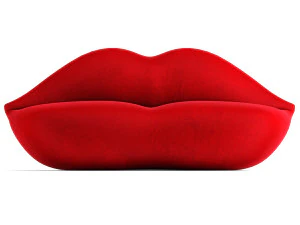 Divano bocca Gufram Modello 3D