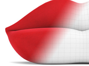 Gufram bocca sofa 3D Model