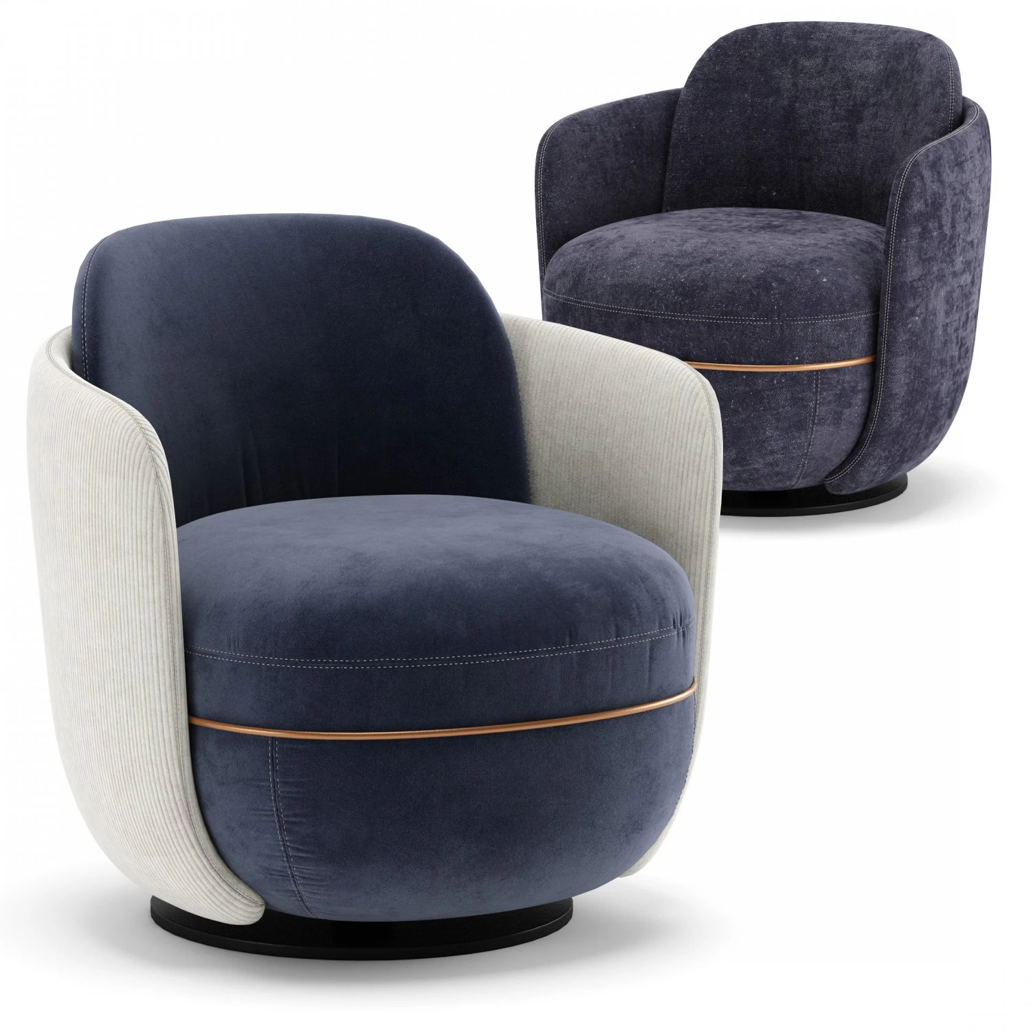 Wittmann Miles Lounge Chair 3D Model .c4d .max .obj .3ds .fbx .stl .blend 