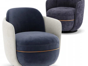 Poltrona lounge Wittmann Miles Modello 3D