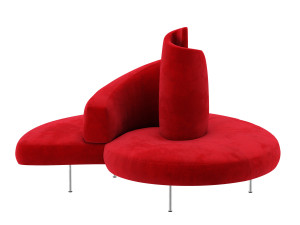 Tatlin sofa red Modelo 3D
