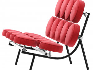 Herman Miller Nelson Marshmallow red velvet Sofa 3D Model