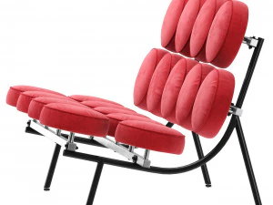 Herman Miller Nelson Marshmallow red velvet Sofa 3D Model