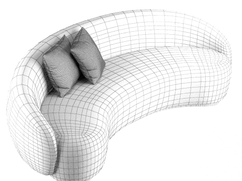 Modern Minimalist Sofa By Walkoly used Modelo 3D