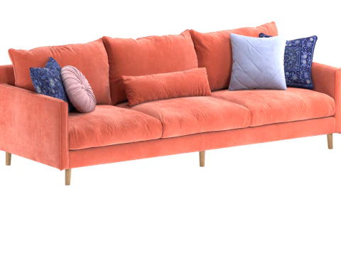 Si siede sul divano Sally Modello 3D