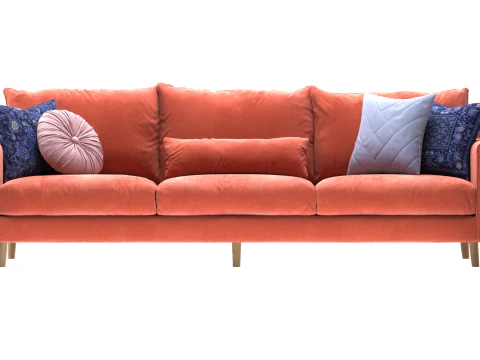 Siedzi Sally na sofie Model 3D