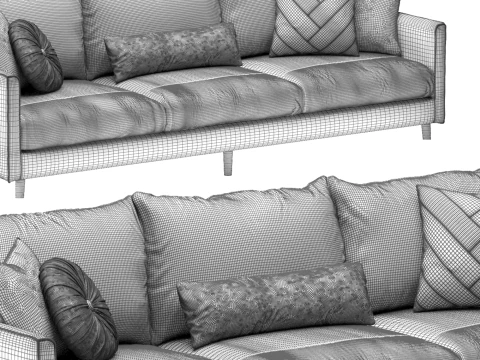 Siedzi Sally na sofie Model 3D