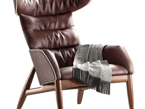 Poltrona Ritzwell Beatrix con schienale alto Modello 3D