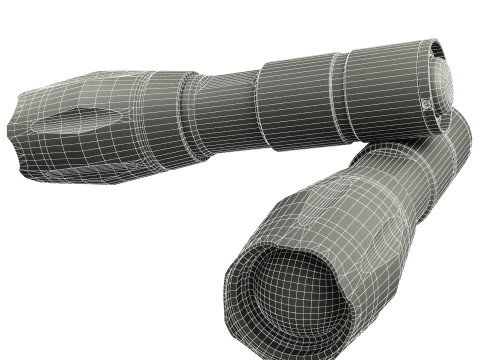 Aluminium Flashlight used Modello 3D