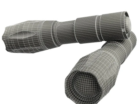 Aluminium Flashlight used 3D Model