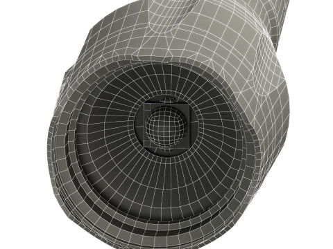 Aluminium Flashlight used Modello 3D