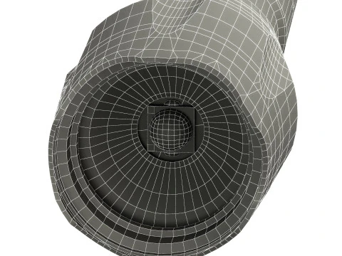 Aluminium Flashlight used 3D Model
