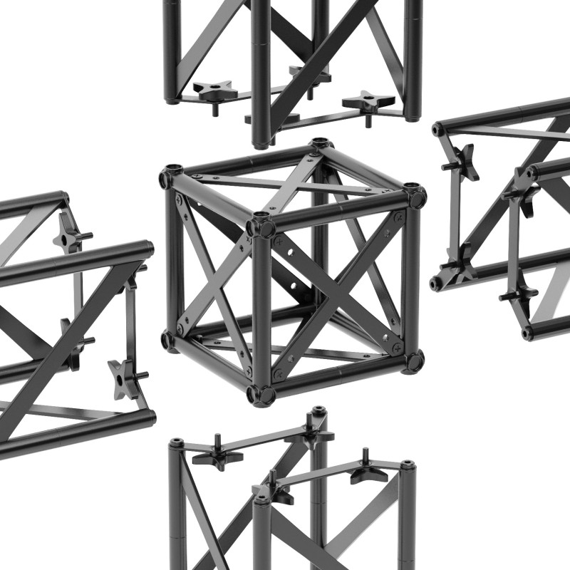Origami Seg Truss Island E parts 3D Model .c4d .max .obj .3ds .fbx .stl .blend 