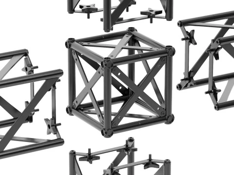 Origami Seg Truss Island E parts 3D Model