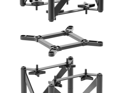 Origami Seg Truss Island E parts 3D Model