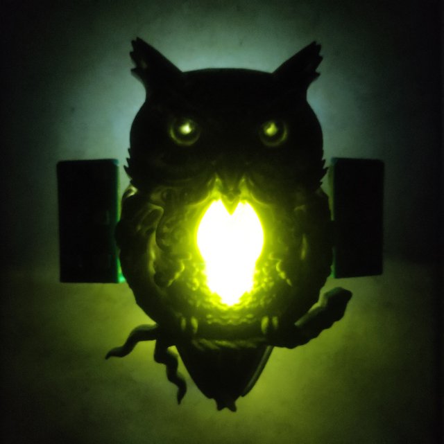 owl-night light 3D 프린트 모델 .c4d .max .obj .3ds .fbx .stl .blend 