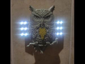 owl-night light 3D Print Model