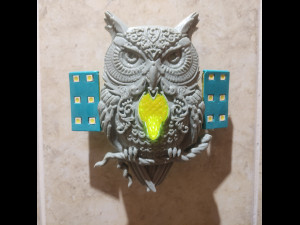 owl-night light 3D 프린트 모델