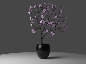 pink blossom cherry 3D Model