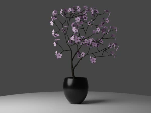 r&oacute;żowy kwiat wiśni Model 3D